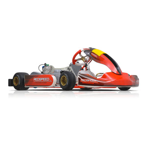 Redspeed 30mm full-size OTK kart chassis in red and black livery