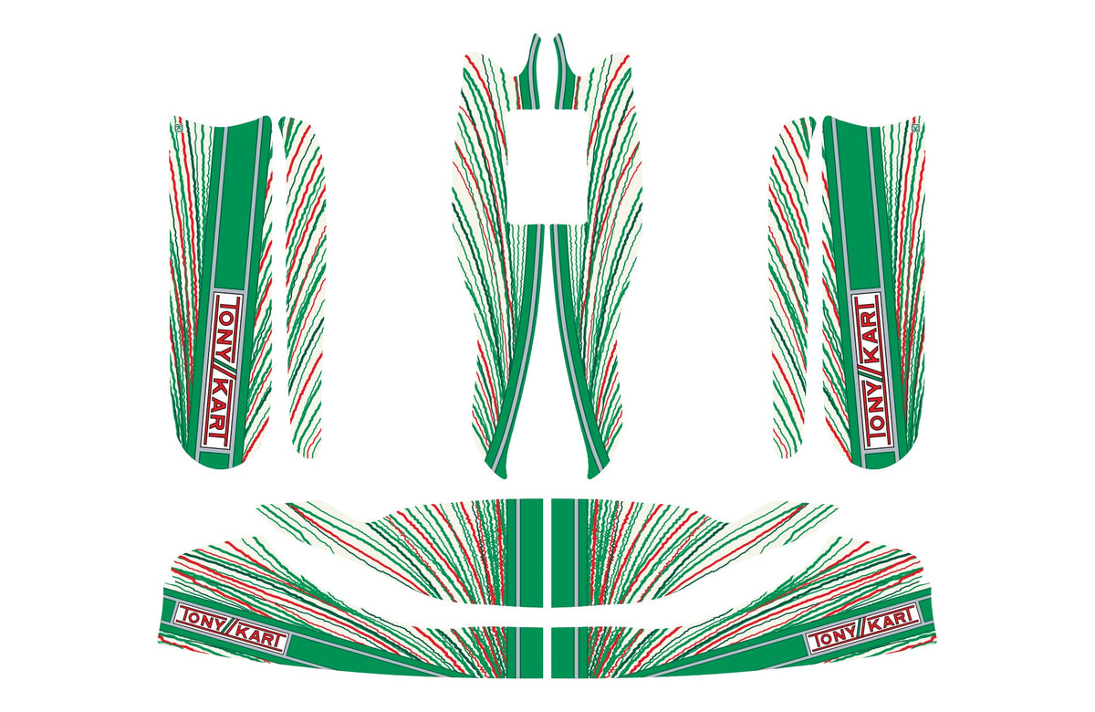 OTK M10 Bodywork's Stickers Kit Tony Kart – 0307.L0 – genuine OTK Tony Kart part